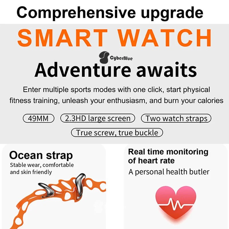 i20 Ultra Max Suit Smart Watch “7 Straps, 1 Earphone and 1 Protective Case”