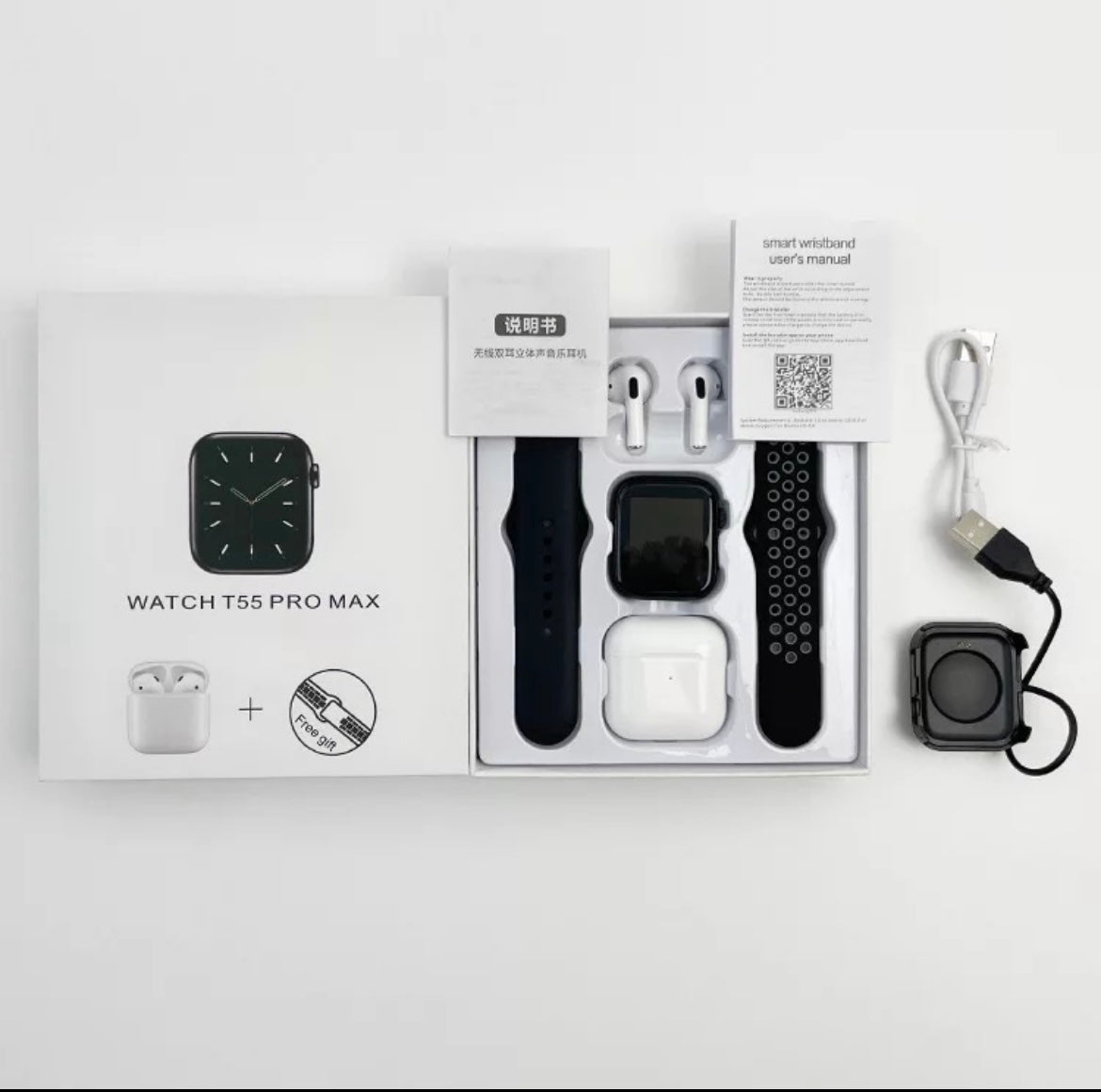 t55 smart watch camera