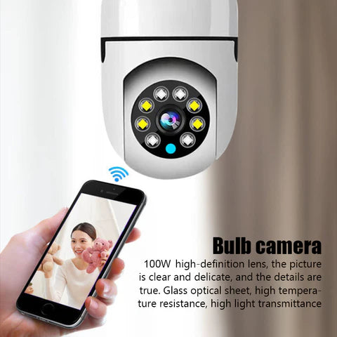 Light bulb security hidden camera 360°