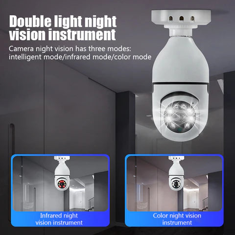 Light bulb security hidden camera 360°