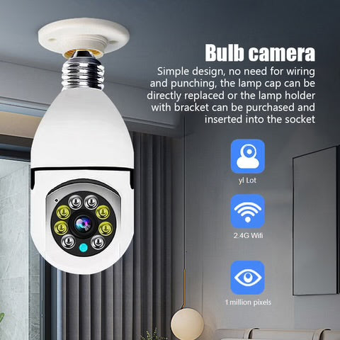 Light bulb security hidden camera 360°