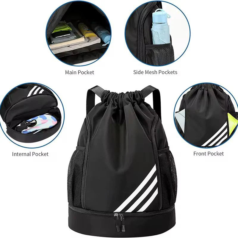 2025 DRAWSTRING BACKPACK WATERPROOF TRAVEL, GYM , SPORTS BAG