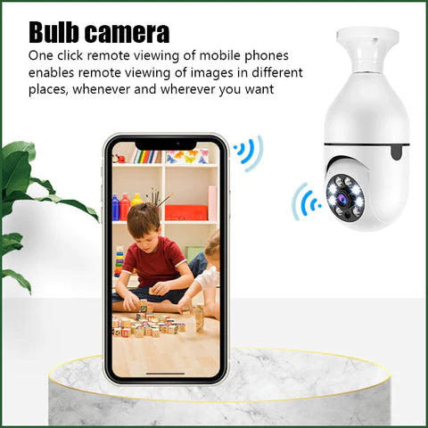 Light bulb security hidden camera 360°