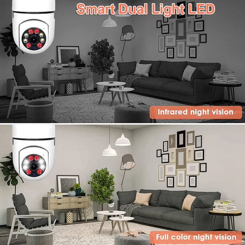 Light bulb security hidden camera 360°