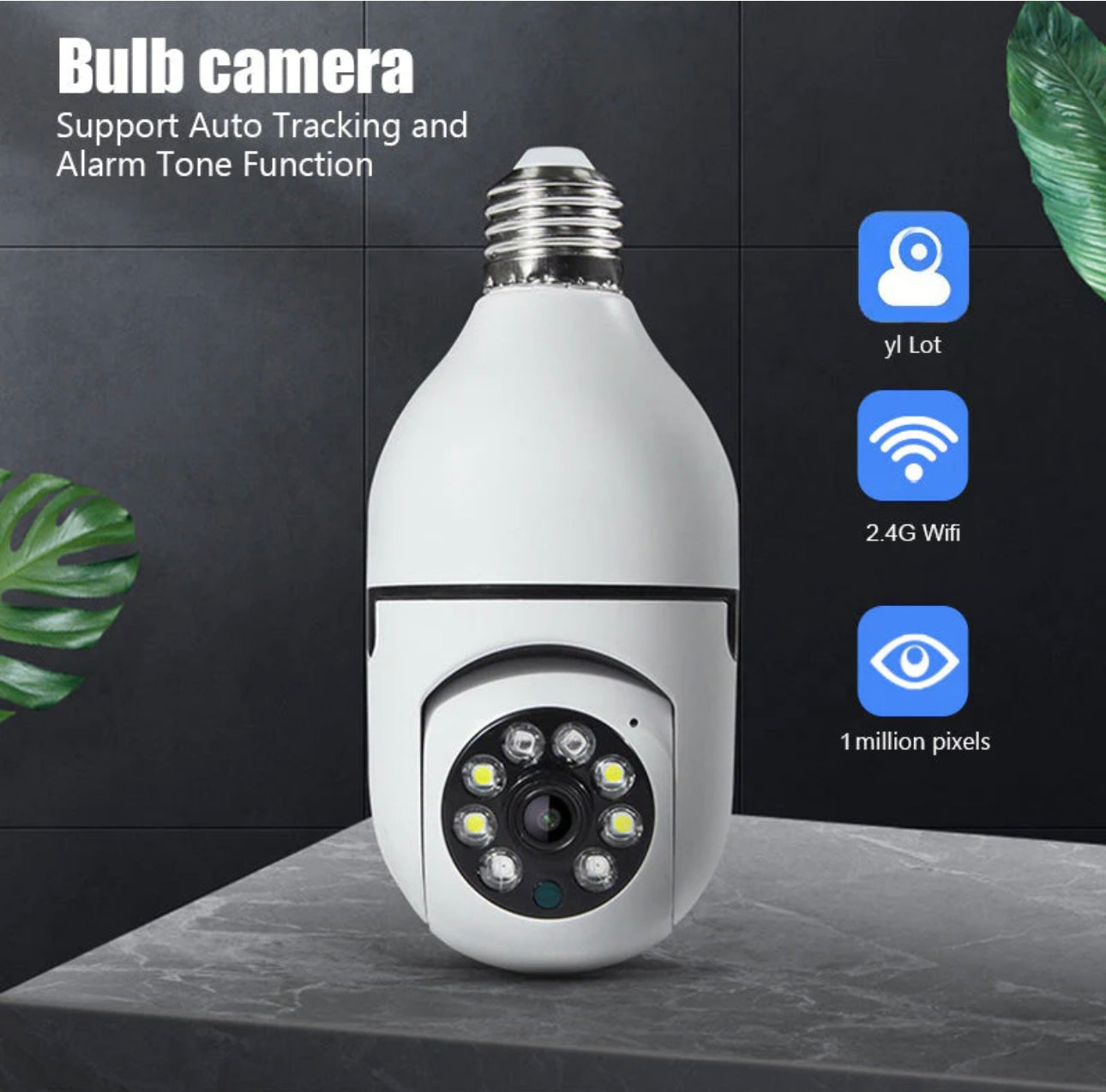 Light bulb security hidden camera 360°