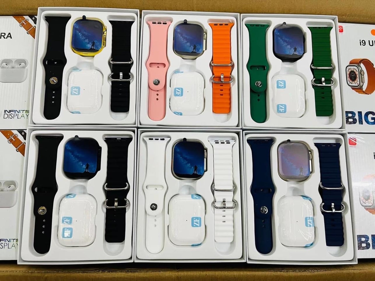 i9 ULTRA SMARTWATCH WITH “2 STRAPS AND BLUETOOTH EARPHONE – Caatworld
