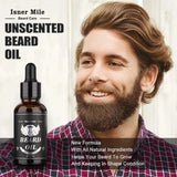 BEARD CARE GROWTH KIT, BEARD OIL+ BEARD BALM+ BEARD COMB+ BEARD BRUSH, PERFECT GIFT FOR MEN