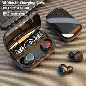 M10 WIRELESS BLUETOOTH, IMMERSIVE BASS, WATERPROOF HEADSETS, SENSOR TOUCH, POWER BANK, NOISE REDUCTION, PORTABLE CHARGING CASE