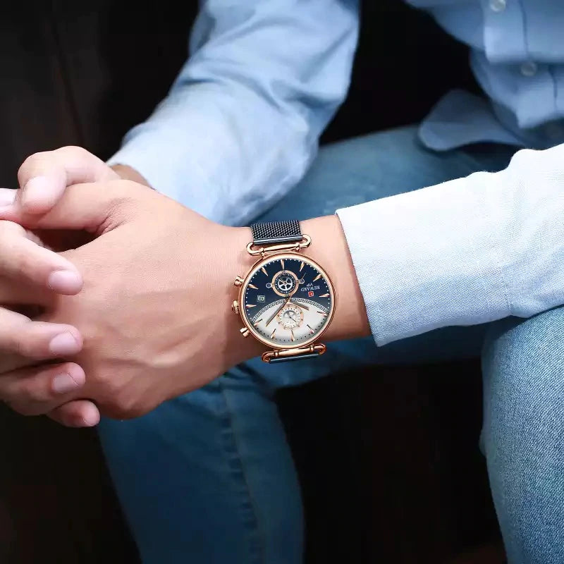 TOP BRAND LUXURY MILITARY STAINLESS STEEL WRIST WATCH MAN CLOCK FASHION CHRONOGRAPH WRISTWATCH